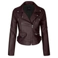 thumbnail image 1 of KOGMO Womens Double Breasted Faux Leather Zip Up  Jacket, 1 of 7