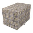 thumbnail image 1 of Orient Dog Crate Cover, Bohemian Vintage Mosaic Tiles in Ethnic Oriental Swirly Portuguese Pattern, Easy to Use Pet Kennel Cover for Medium Large Dogs, 35" x 23" x 27", White Multicolor, by Ambesonne, 1 of 6