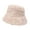 Beige, variant on Scarface, Women's Fuzzy Bucket Hat Solid Color Warm Plush Fisherman Hat Lei Feng Hat, Scarf Coffee One Size