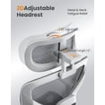thumbnail image 4 of Doubleslee Ergonomic Office Chair, High Back Mesh Office Chairs with Adjustable Headrest, Lumbar Support, 3D Armrest and Footrest, 4 of 8