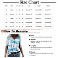 thumbnail image 3 of Camiseta estampada de moda para mujer Blusa de manga corta con cuello en V Tops casuales Pompotops  hkajfhjk471818, 3 of 5