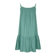thumbnail image 4 of Usmixi Formal Dresses for Women Beach Boho Loose Swing Spaghetti Strap Short Sun Dress Round Neck Sleeveless Floral Print 2023 Summer Mini Dresses Green l, 4 of 5