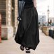 thumbnail image 4 of Falda Falda básica de lino y algodón con bolsillo, ajuste holgado, atuendo diario para mujer (negro S) Cgtredaw Negro T S para Mujer, 4 of 6