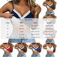 thumbnail image 3 of MYAOYINo Boundaries Womens Tank Tops Lace Trim Padded Bralette Spaghetti Strap Top, 3 of 7