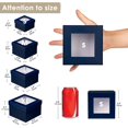 thumbnail image 2 of Square Gift Boxes with Lids for Presents Small Navy Blue Gift Boxes with Clear Window Nesting Gift Boxes Set of 4 Flower Boxes for Arrangements,Mother's Day, 2 of 5