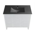 thumbnail image 5 of Cascade 36 in. White Oak Bathroom Vanity With Black Ceramic Sink Top, 5 of 8