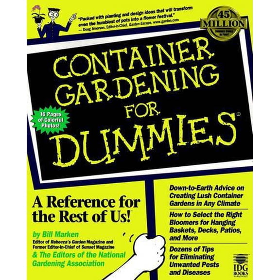 Pre-Owned Container Gardening For Dummies Paperback