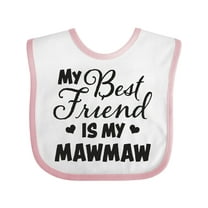 Inktastic My Best Friend is My Mawmaw with Hearts Boys or Girls Baby Bib