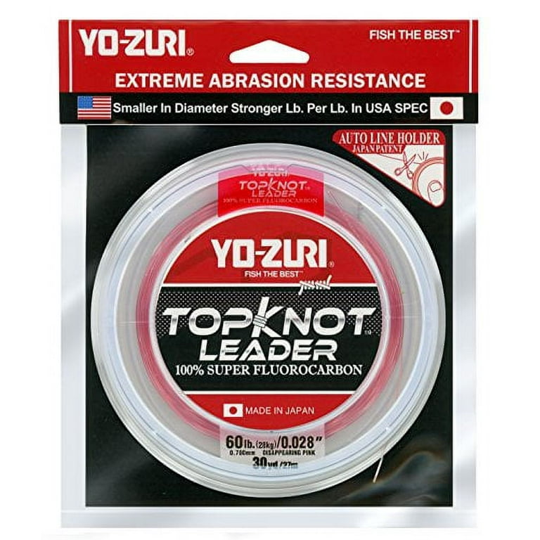 Yo-Zuri Topknot Fluorocarbon Leader 60 lb / 30 yd / Disappearing Pink