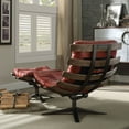 thumbnail image 6 of ACME Gandy 2-piece Chair and Ottoman Set in Antique Red and Brown, 6 of 8