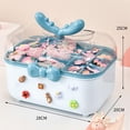 thumbnail image 3 of Children Hair Accessories Storage Box Hair Accessory Organizer Bow Knot Trinket Blue, 3 of 7
