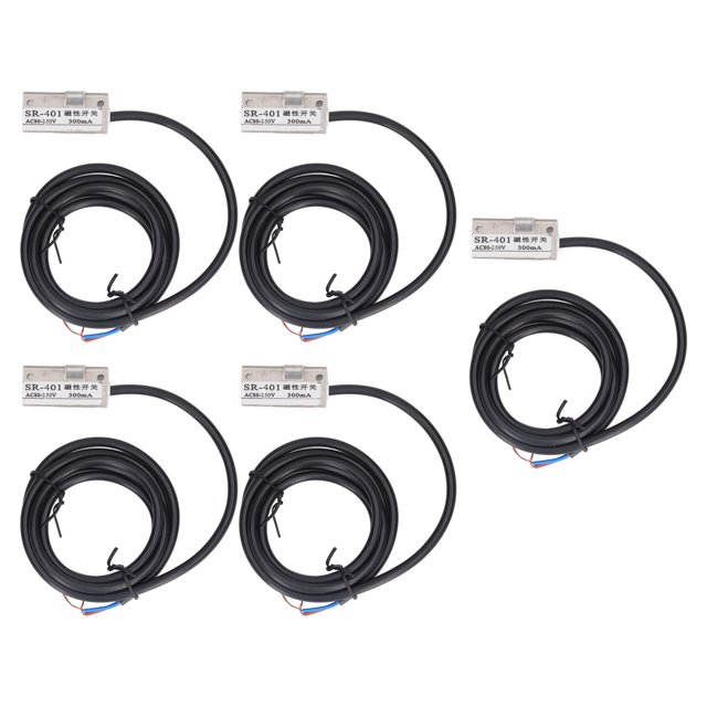 Risegun, 5 Uds., Sensor De Proximidad Magnético, 2 Cables, Tipo Normalmente Abierto, Interruptor Magnético, Sensor De Proximidad, 300mA CA 80-250V