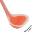 thumbnail image 3 of Uxcell 8.3" Silicone Soup Spoon Ladle Kitchen Serving Utensil for Cooking Baking Coral, 3 of 7