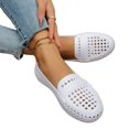 thumbnail image 5 of Willtoo Women's Hollow Out Flat Jelly Sandals, Solid Color Round Toe PVC Slip On Shoes, Casual Summer Beach Sandals, 5 of 6