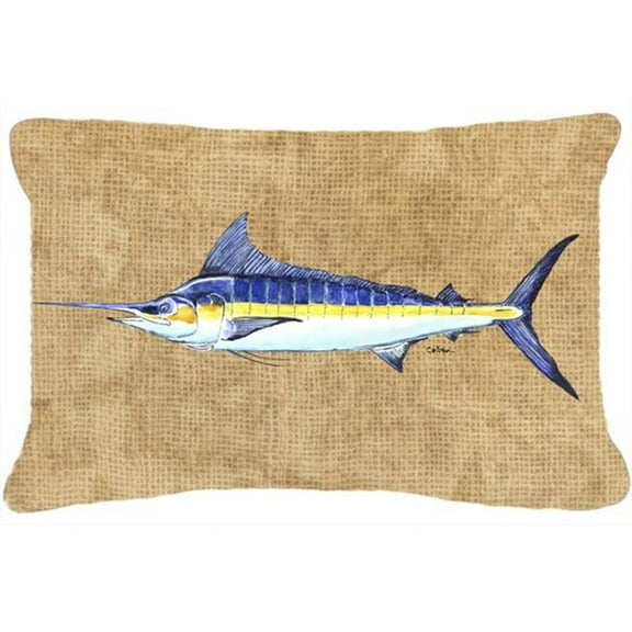 Blue Marlin Indoor & Outdoor Fabric Decorative Pillow
