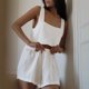 thumbnail image 1 of Mujeres Crop Top + Shorts Ropa para el hogar Conjuntos de pijamas casuales de algodón 2 piezas Ropa de dormir suave FLhrweasw Nuevo, 1 of 9