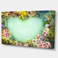 thumbnail image 2 of Vintage Flowers with Heart Shape - Large Floral Canvas Artwork, 2 of 3