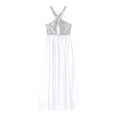 thumbnail image 3 of MSemis Kids Girls Sequin Chiffon Dress Sleeveless Floor Length Party Dress, 3 of 7