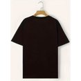 thumbnail image 2 of Camiseta de manga corta con cuello redondo y estampado de letras para hombre, transpirable, estilo urbano, informal y cómoda, ideal para vacaciones de primavera y verano., 2 of 6