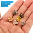 thumbnail image 4 of Uxcell Flower Bead Caps, 100Pcs 11x8mm Hollow Metal Spacer Bead End Caps Gold Tone, 4 of 6