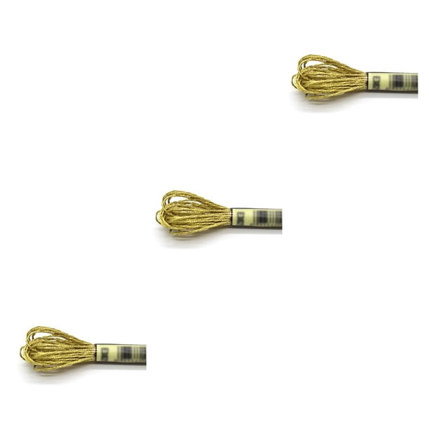 Cateissary Hilo de cableado de punto de cruz Línea de bordado de fibra de poliéster artesanal diferente para accesorio de regalo de Navidad GoldE3821 Type1 NO1 Cateissary CBP289117