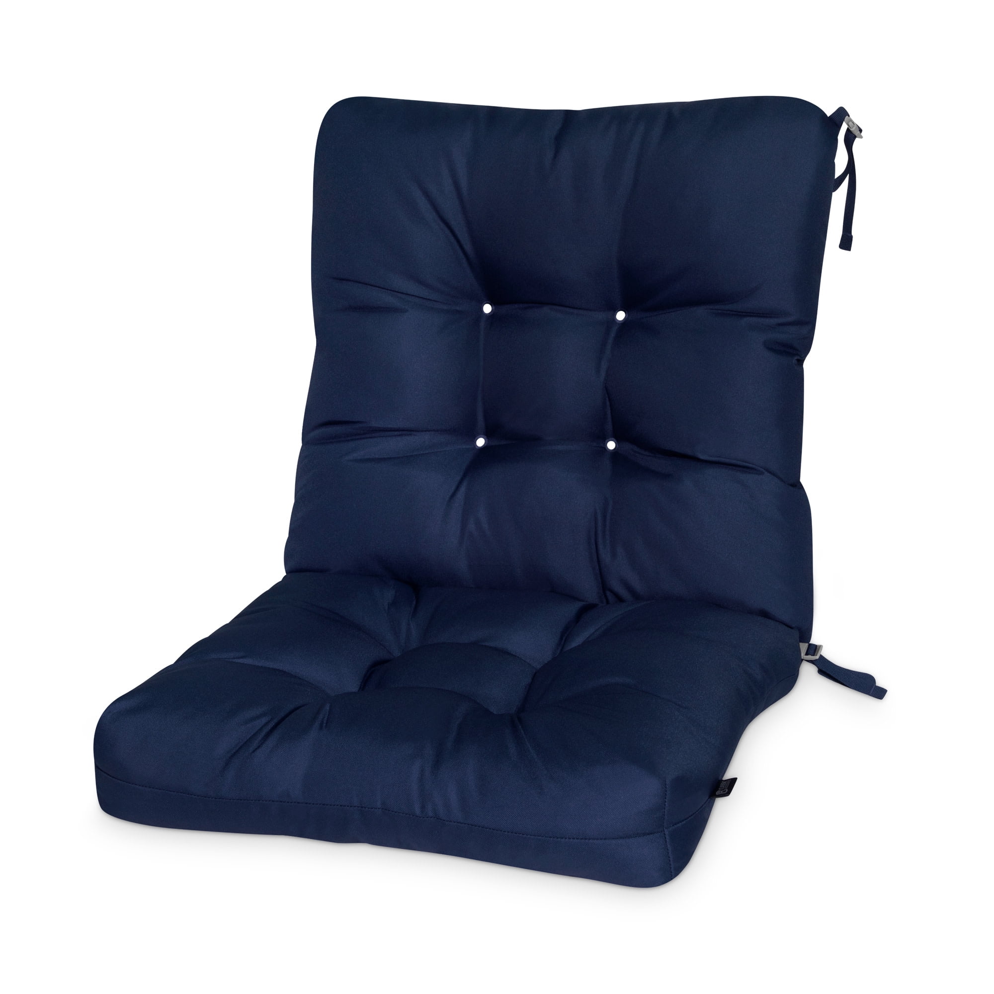 Patio Chair Cushion, Classic Navy, 21”W x 19”D (seat) x 22.5”H (back)