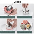 thumbnail image 3 of 1 molde de acero inoxidable para hacer bolas de arroz y sushi, ideal para hacer bolsas de nori y arroz, molde para onigiri Choxila (en forma de corazón)., 3 of 5