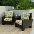 thumbnail image 2 of Jordan Manufacturing 46.5" x 24" Tori Cedar Grey Floral Rectangular Outdoor Deep Seat Chair Cushion Set with Welt, 2 of 11