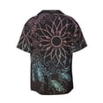 thumbnail image 6 of Lsque Dreamcatcher print Men's Cuban Collar Short Sleeve Shirt Summer Beachwear Casual Button Down Fashionable Vacation Leisure Shirt-Medium, 6 of 7