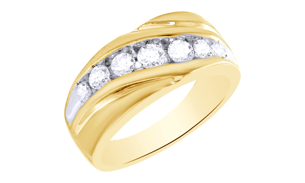 1/6 cttw, Size-11.5 G-H,I2-I3 Diamond Wedding Band in 10K Yellow Gold