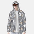 thumbnail image 3 of Pofeuu Cute Dog And Flowers Print Sun Protection Outdoor Lightweight Full Zip UV Cooling Hoodie Long Sleeve Summer Clothing for Outdoor Hiking-3X-Large, 3 of 5