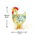 thumbnail image 1 of ESTATUILLA en miniatura de gallo de Pascua, adorno de cristal, estatua pequeña de gallo, colección de decoración de Mesa para el hogar, regalos de fiesta para niños, 1 of 4