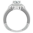 thumbnail image 3 of Engagement Ring 14K White Gold Halo Rings for women 7.30 mm 6.35 carat (G,SI) (Moissanite Center), 3 of 5