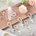 thumbnail image 3 of 60 Piezas de Rosario de Madera con Bolsas de , Rosario de Madera para Bautismo, Primera Comunión, Confirmación, Despedida de Soltera, Baby Shower, 3 of 6
