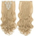 thumbnail image 2 of Hairro Clip inHair Extensions for Women, 8 PCS 18 Clips #Blonde Hair Extensions, Thick Hairpieces Wavy Hairpieces, Soft Hair & Blends Well, Long Wavy (17inch, 8pcs), 2 of 8