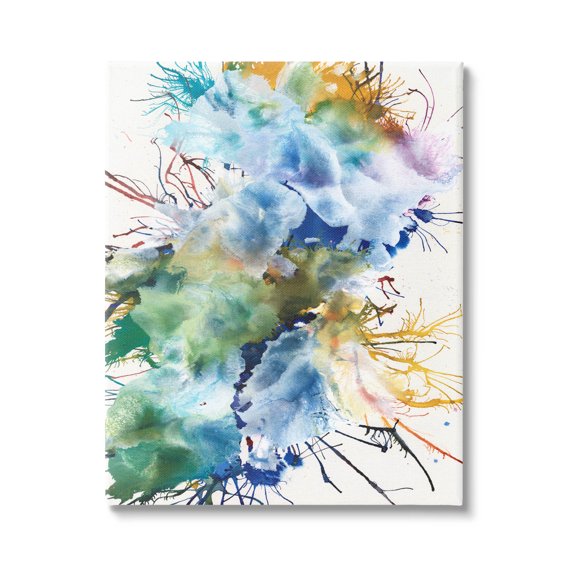 Stupell Industries Chaotic Abstract Rainbow Shapes Graphic Art Gallery Wrapped Canvas Print Wall Art, Design by Jodi Fuchs