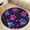 Flannel-1, variant on Colorful Paw Prints Round Area Rugs for Bedroom Living Room, 3FT Soft Indoor Circle Carpets, Carpet Home Decor Floor Mat
