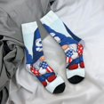 thumbnail image 5 of Gukieu Cute Gnomes in USA Print Contrast Color Mid-calf Socks, Sweat-wicking Athletic Socks, Unisex Clothing Accessories, 5 of 6