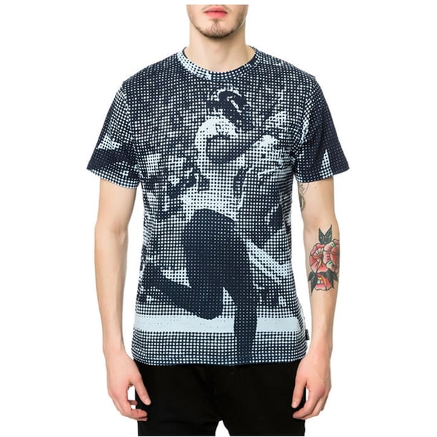 Staple - Camiseta gráfica The Gridiron para hombre, azul, extragrande