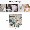 thumbnail image 5 of Teal Tulip Butterfly Cloth Napkins, Beige Turquoise Floral Farmhouse Wooden Washable and Reusable Dinner Napkins Set of 6, Table Napkin for Kitchen Party Birthday Wedding Hotel Housewarming 20"x20", 5 of 9