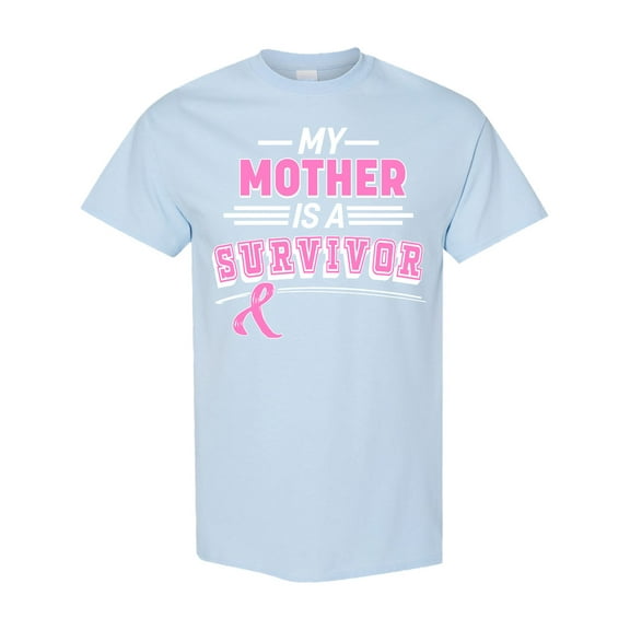 Inktastic My Mother is a Survivor Breast Cancer Awareness T-Shirt
