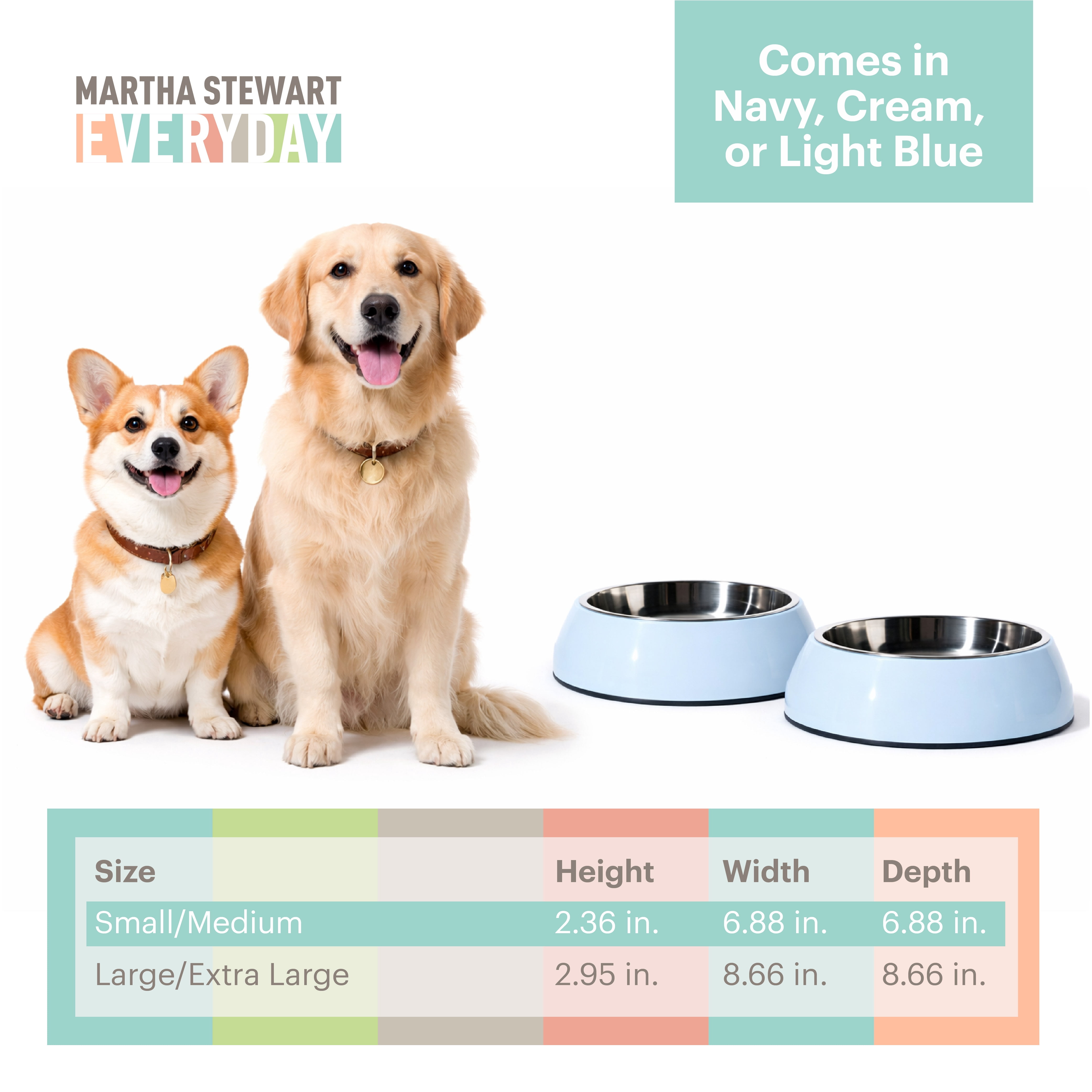 3 in 1 Melamine Dog Bowl Set with Lid Medium Blue Small