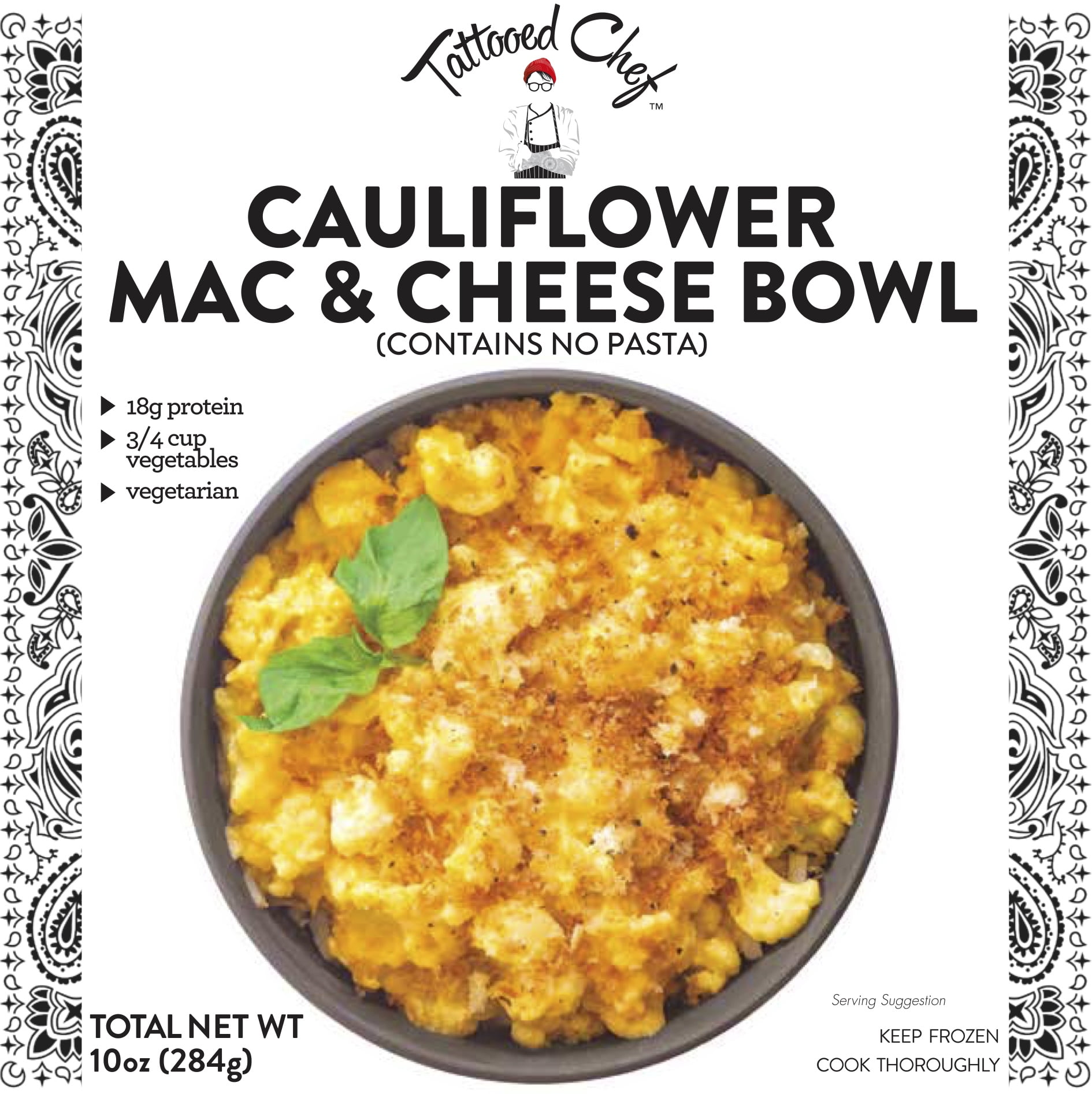 Tattooed Chef Cauliflower Mac & Cheese Bowl, 10 oz