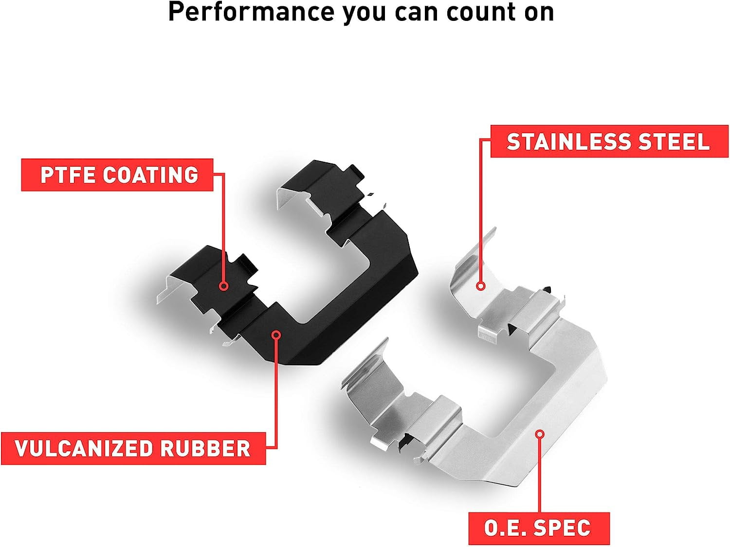 Dynamic Friction Company 1310-1521-01 DFC 3000 Ceramic Brake Pads and Hardware Kit