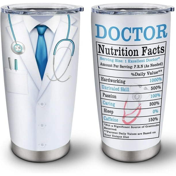 Vaso de regalo para doctor (20 oz, 1 unidad), regalos para doctores, regalos para doctores, regalos de graduación, regalos para futuros doctores, divertidos regalos de cumpleaños para médicos