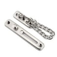 thumbnail image 4 of Stainless Steel Chain Door Lock，Heavy Duty Inside Door Latch Guard Keyless Door Lock Add Extra Security with Spring Anti-Theft Press Lock Door Hardware for Home Security (Silver), 4 of 7