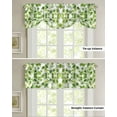thumbnail image 6 of Tie Up Valance Curtain for Kitchen,Spring Green Leaves on White Rod Pocket Short Curtains Adjustable Tie-Up Shade Valances,Watercolor Thorns Window Treatment for Bathroom Living Room Bedroom, 6 of 8