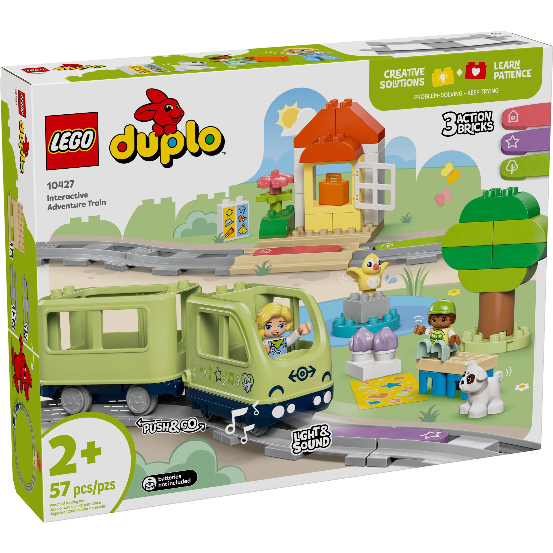 LEGO DUPLO Town Interactive Adventure Train Set - Building Toy for Toddlers, Boys and Girls, Ages 2+ - Learning Train Toy Playset with Lights and Sounds - Gift for Birthdays and Holidays - 10427