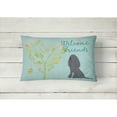 thumbnail image 2 of Carolines Treasures BB7618PW1216 Welcome Friends Black Cocker Spaniel Canvas Fabric Decorative Pillow  12H x16W, 2 of 3