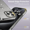 thumbnail image 5 of SaniMore for iPhone 14 Plus Case, Full Camera Lens Protection Women Cute Clear Glitter Bling Sparkly Cover Anti-yellow Transparent Shockproof Bumper for for iPhone 14 Plus, Black, 5 of 7